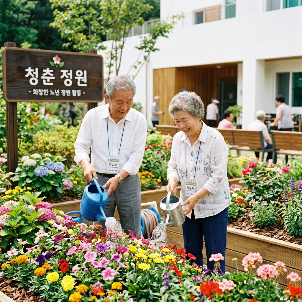 야외 원예 테라피 활동